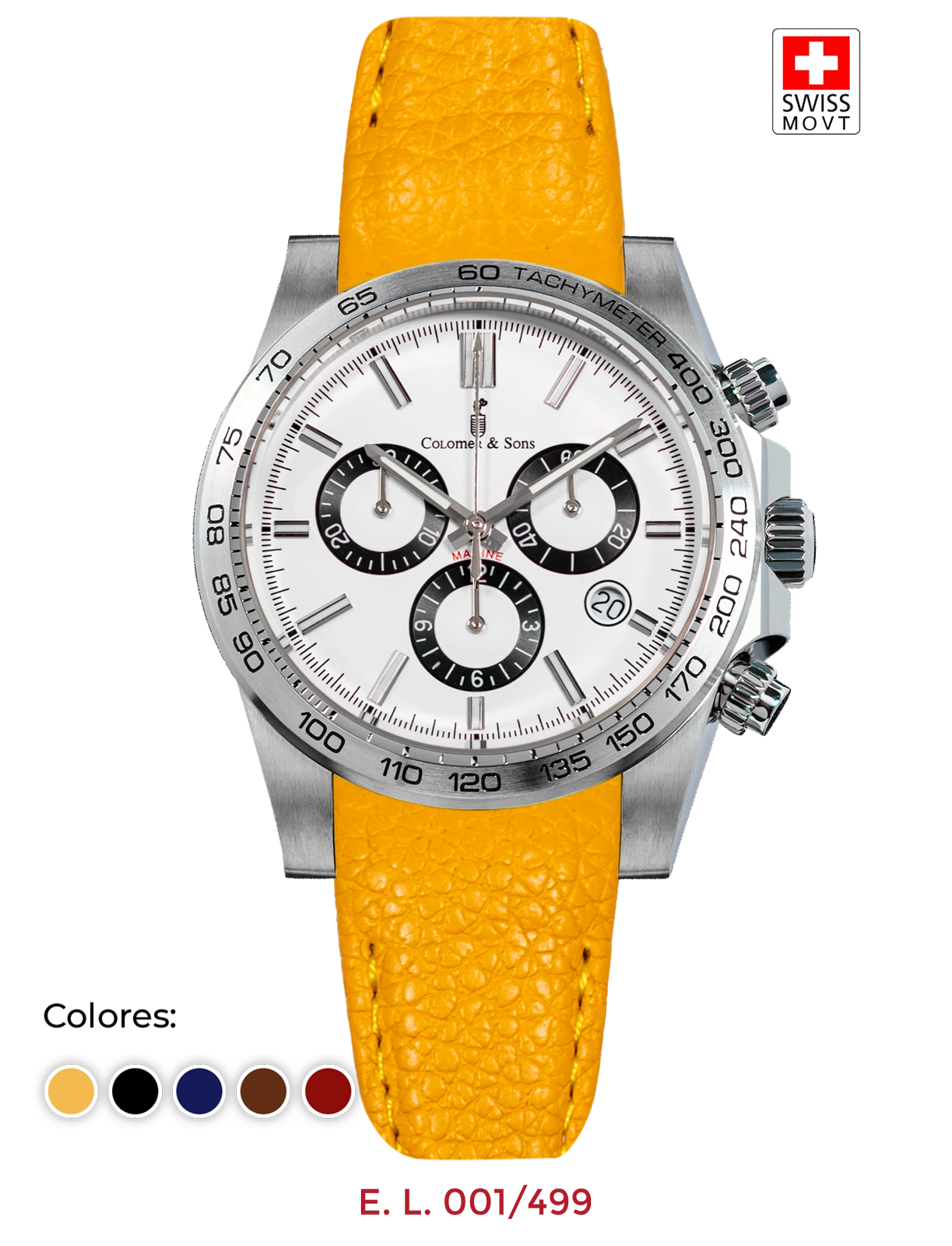 WHITE MARINE CHRONO PIEL